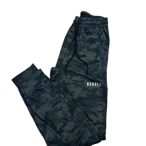 No Bull Camo Jogger Pants - Black/Grey Mens Small - Picture 2 of 6
